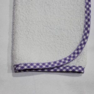 Purple Gingham Facecloth - Microfiber / Polyester