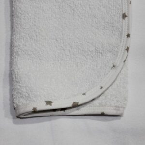 White with Stone Stars Facecloth - Microfiber / Polyester