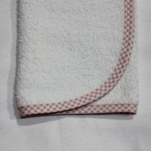 Dusty Pink Gingham Hooded Towel – Microfiber / Polyester